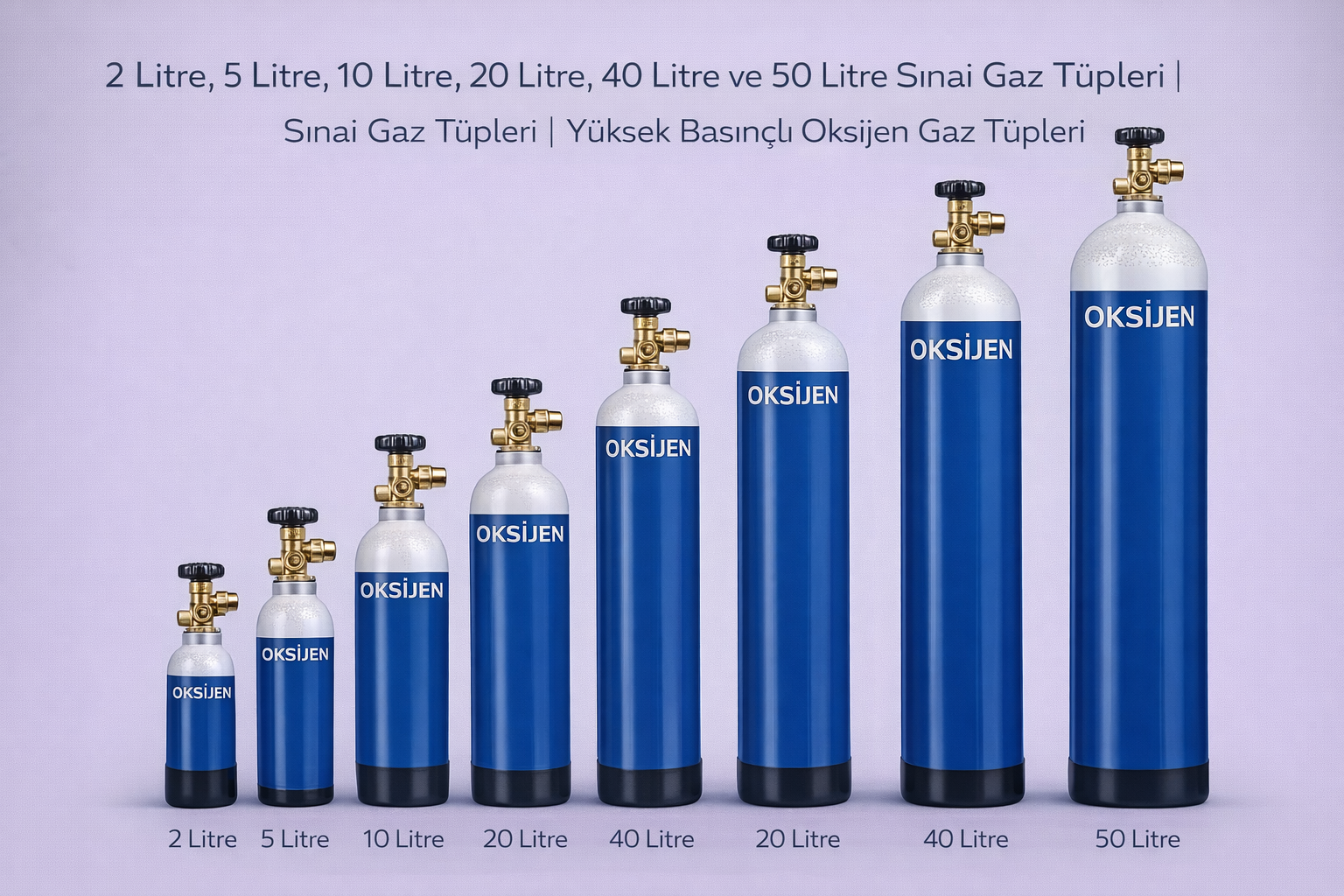 Yüksek Basınçlı Sınai ve Tıbbi Çelik Çekme Oksijen Gaz Tüpleri