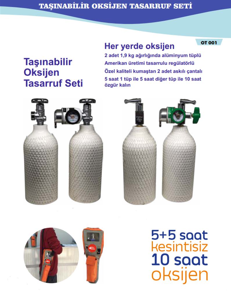 Taşınabilir Oksijen Tasarruf Seti