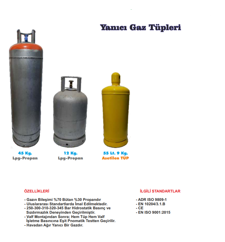Yanıcı Gaz Tüpleri